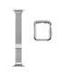Фото #1 товара Infinity 2-Piece Skinny Silver-tone Stainless Steel Alloy Loop Band and Bumper Set for Apple Watch, 42mm-44mm
