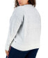 ფოტო #2 პროდუქტის Plus Size Metallic Ombre Sweater