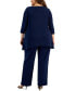 Plus and Petite Plus Size Wide-Leg Pull-On Pants, Created for Macy's