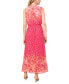 ფოტო #2 პროდუქტის Petite Printed Tie-Neck Smocked-Waist Sleeveless Dress