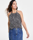 ფოტო #1 პროდუქტის Women's Hardware-Trim Halter Top, Created for Macy's