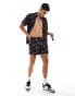 ASOS DESIGN co-ord swim shorts in short length in floral print Черный, 2XS - W28 - фото #3