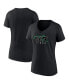 Фото #1 товара Women's Black Boston Celtics Hometown Collection 617 V-Neck T-shirt