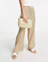 Urban Revivo wide leg plisse trousers in beige