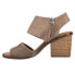 Фото #5 товара TOMS Majorca Block Heels Womens Brown Casual Sandals 10015092T