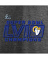 Men's Heather Charcoal Los Angeles Rams Super Bowl LVI Champions Fumble T-shirt