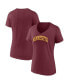 Women's Maroon Minnesota Golden Gophers Basic Arch V-Neck T-shirt