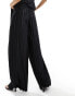 4th & Reckless pleated wide leg trousers co-ord in black