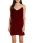 Alice + Olivia 157560 Women's Bess Ruffle Velvet Slip Dress Red Sz. Large