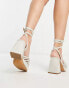 Фото #6 товара MIM Net heeled strappy sandal in beige