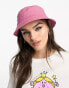 ASOS DESIGN washed canvas bucket hat in pink