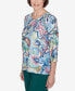 ფოტო #4 პროდუქტის Classic Scroll Multicolored Patterned Top