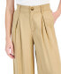 ფოტო #2 პროდუქტის Women's Pleat-Front Wide-Leg Soft Pants