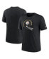 ფოტო #2 პროდუქტის Men's Black Pittsburgh Steelers Rewind Logo Tri-Blend T-shirt