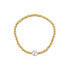 Gold-plated beaded bracelet with real freshwater pearl JL0714