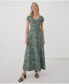 ფოტო #1 პროდუქტის Women's Organic Cotton Fit & Flare Crossback Maxi Dress