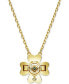 ფოტო #4 პროდუქტის Gold-Tone Color Crystal Clover Pendant Necklace, 15" + 2-3/4" extender