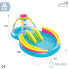 INTEX Inflatable Pool Rainbow Games With Slide 2.95x1.91x1.09 cm 206L