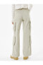 Фото #4 товара Kargo Pantolon Geniş Paça Normal Bel Kemer Detaylı Cepli Pamuklu - Bianca Jeans