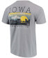 Фото #4 товара Men's Gray Iowa Hawkeyes Comfort Colors Campus Scenery T-shirt