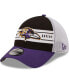Фото #2 товара Men's Black, Purple Baltimore Ravens Team Banded 39THIRTY Flex Hat