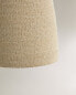 Conical seagrass ceiling lamp