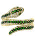 ფოტო #5 პროდუქტის EFFY® Tsavorite (1/2 ct. t.w.) & Diamond (3/8 ct. t.w.) Snake Ring in 14k Gold