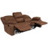 Фото #2 товара Harmony Series Chocolate Brown Microfiber Sofa With Two Built-In Recliners