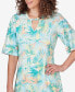 ფოტო #8 პროდუქტის Petite Tropical Puff Print Dress