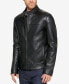 ფოტო #4 პროდუქტის Men's Leather Moto Jacket