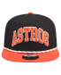 Фото #2 товара Men's Black Houston Astros Throwback Mesh back Golfer Hat