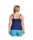Фото #5 товара Plus Size Mastectomy Square Neck Tankini Swimsuit Top Adjustable Straps