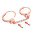 Фото #6 товара Наручники LATETOBED BDSM LINE Rose Gold Color Cuffs с ключами в форме черепа