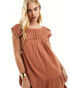 Фото #4 товара ASOS DESIGN crochet swing tiered maxi dress in rust