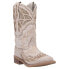 Фото #2 товара Laredo Eternity Glitter & Studded Square Toe Cowboy Womens Off White Casual Boo