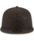 Фото #2 товара Men's New England Patriots Black On Black 59FIFTY Fitted Hat