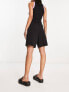 COLLUSION nylon oversized boxy short in black