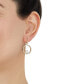 ფოტო #2 პროდუქტის Cultured Freshwater Pearl (7 - 7-1/2mm) Circle Drop Earrings in 14k Gold