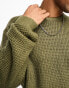 Brave Soul drop shoulder jumper in ivy green