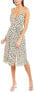 Фото #1 товара WAYF 251385 Women's Rosie Slit Front Wrap Dress Leopard Print Size Large