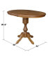 36" Round Top Pedestal Table with 12" Leaf