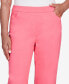 ფოტო #5 პროდუქტის Women's Classic Neutrals Flat Front Split Hem Allure Clam Digger Pants