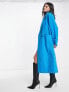 Фото #1 товара River Island coat with cuff detail in bright blue