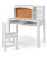Фото #10 товара Kids Desk and Chair Set Study Writing Workstation with Hutch & Bulletin Board