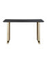 Фото #3 товара Gold and Black Bar Table with Metal Base