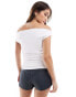 Abercrombie & Fitch ruched top in white Белый, M - EU 40 - фото #2