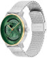 ფოტო #3 პროდუქტის Men's Iconic Automatic Silver Stainless Steel Mesh Watch 40mm