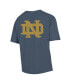 ფოტო #2 პროდუქტის Men's Steel Distressed Notre Dame Fighting Irish Vintage-Like Logo T-shirt