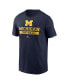 Фото #2 товара Men's Navy Michigan Wolverines Football T-Shirt