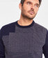 ფოტო #3 პროდუქტის Men's Colorblocked Merino Wool Sweater, Created for Macy's